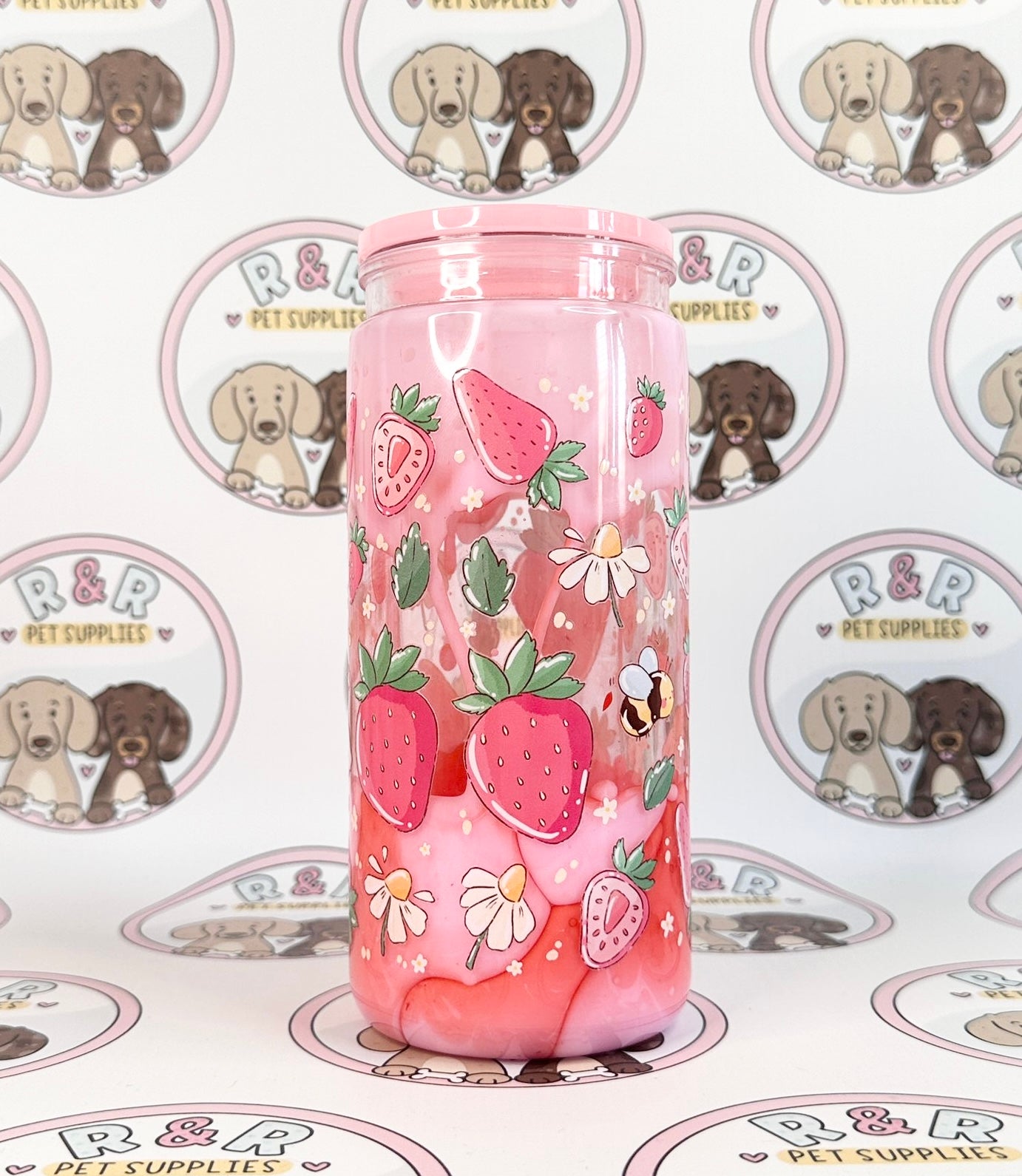 Strawberry 16oz Lava Flow Tumbler