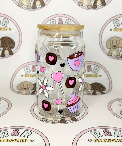 Sweet Treats 16oz Beer Can Style Glass Tumbler 🧁