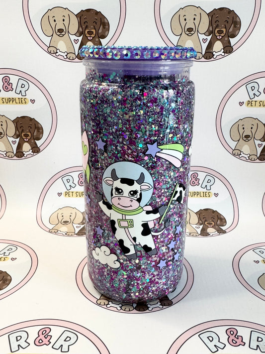 Space Cow No Globe Acrylic Libbey Cup 🐮