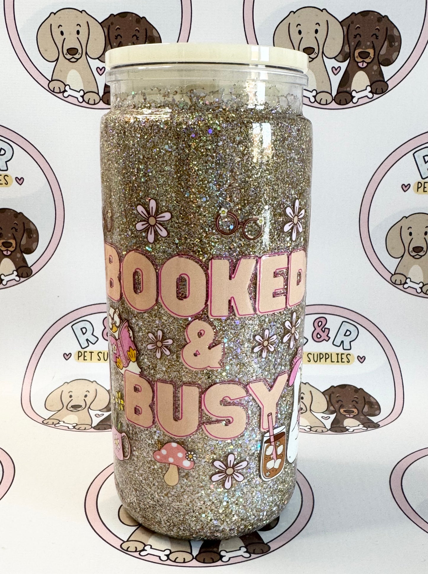 Booked & Busy Goose No Globe Acrylic Libbey Cup 📚