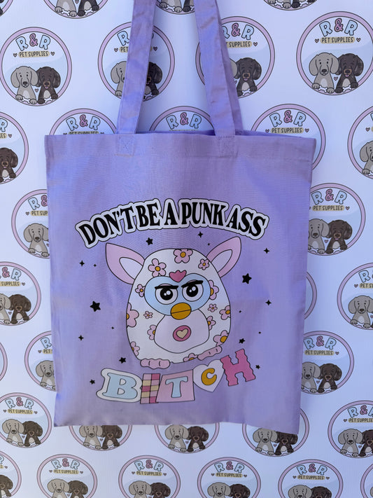 Purple Furby Tote Bag (SECONDS - PLEASE READ DESCRIPTION)