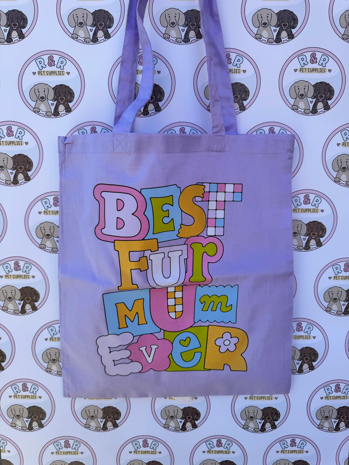 Purple Best Fur Mum Tote Bag