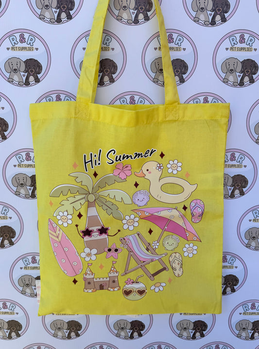 Yellow Hi Summer Tote Bag