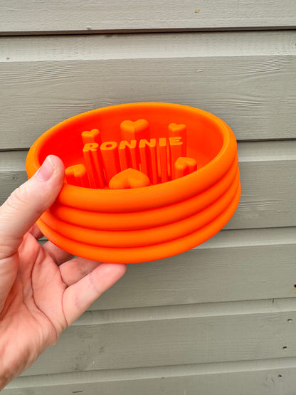 3D PRINTED PERSONALISED SLOW FEEDER DOG BOWL
