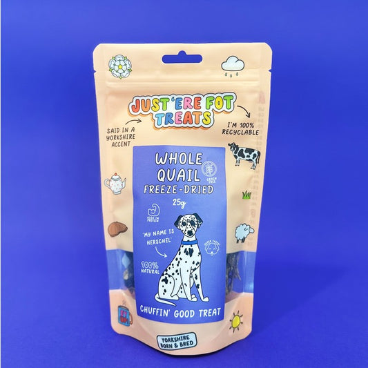 Just Ere for Treats: Freeze-Dried Quail 25g