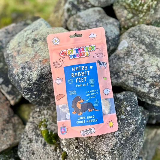 Just 'Ere Fot Treats Rabbit Feet -- Pack of 8