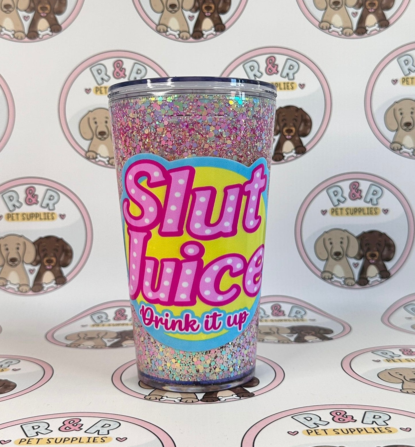 Slut Juice 16oz Tapered Snowglobe Tumbler (SECONDS - PLEASE READ DESCRIPTION)