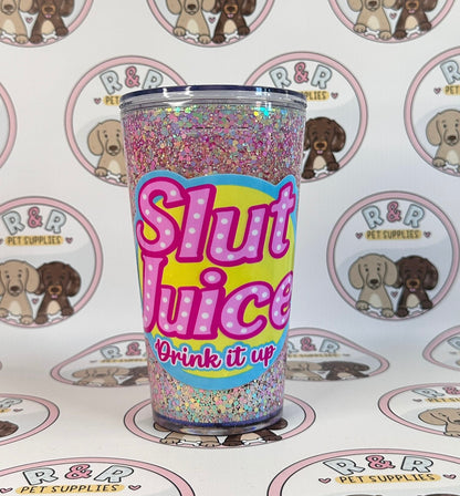 Slut Juice 16oz Tapered Snowglobe Tumbler (SECONDS - PLEASE READ DESCRIPTION)