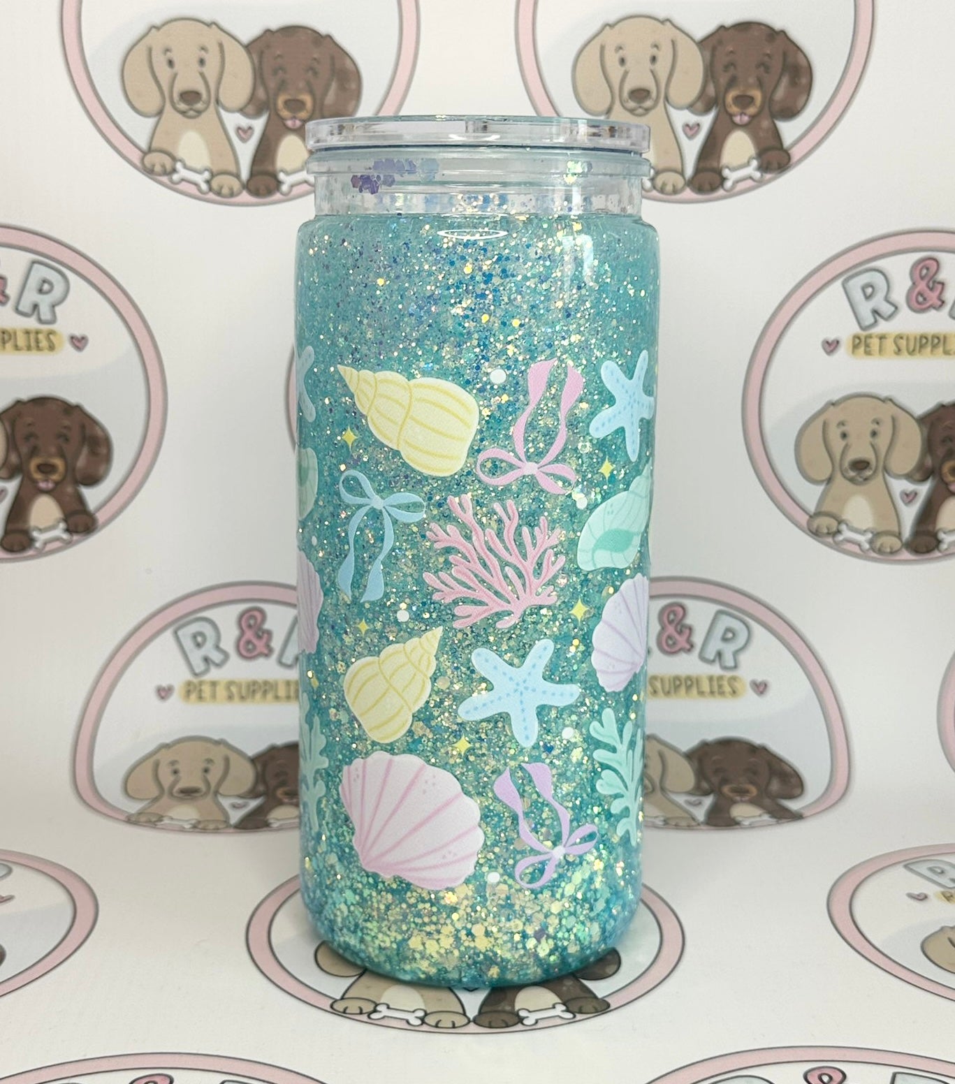 Seaside 16oz Snowglobe Tumbler
