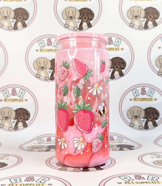 Strawberry 16oz Lava Flow Tumbler
