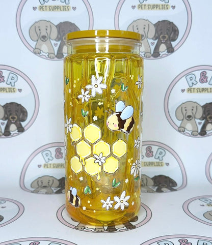Honey Drip Bee 16oz Libbey Tumbler