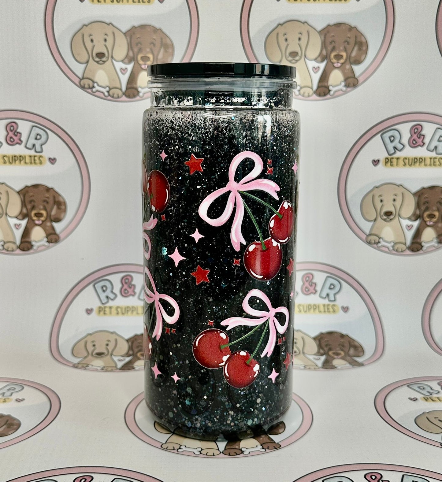 Black Cherry Fast Flow 16oz Snowglobe Tumbler