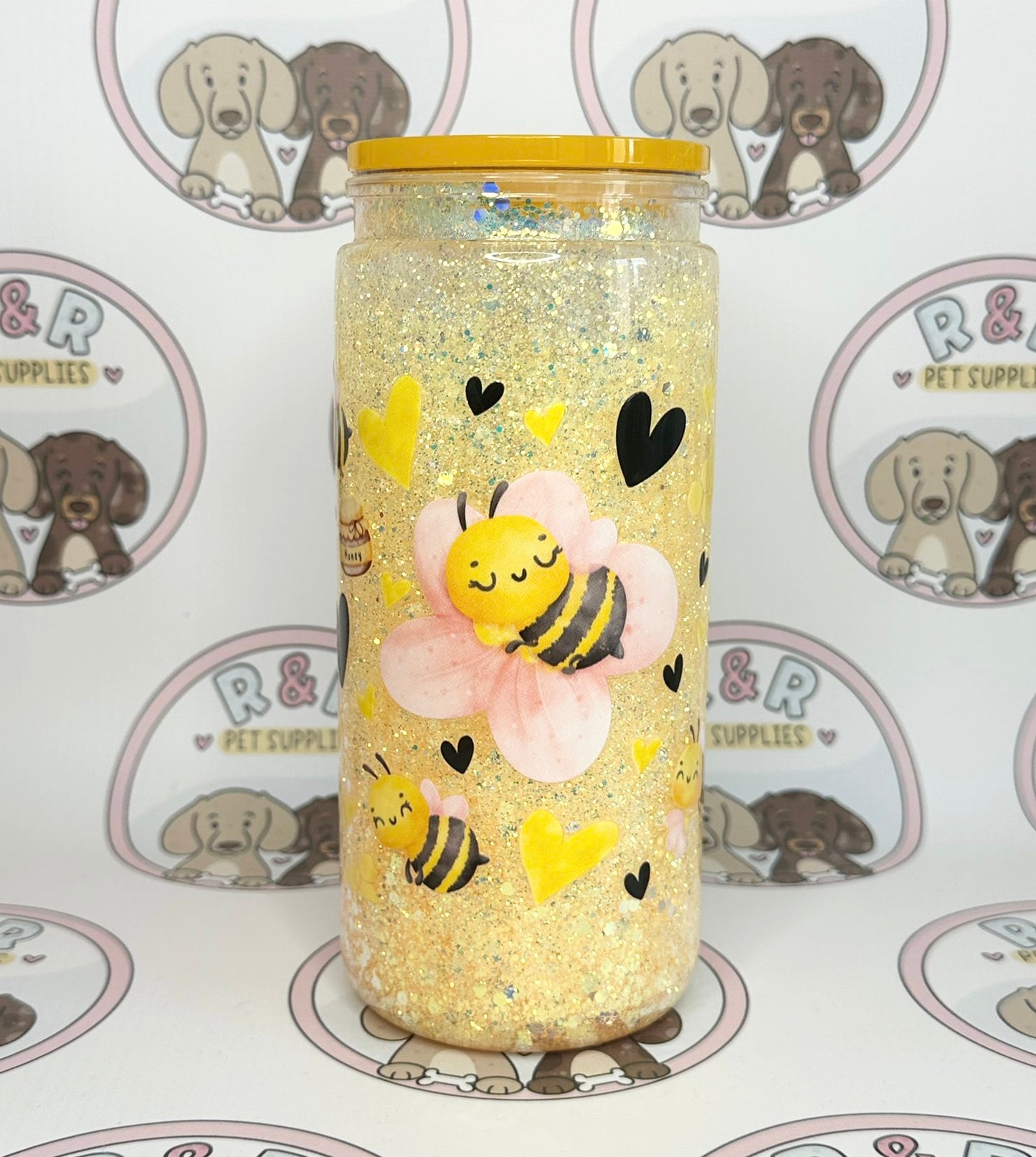 Cute Bee 16oz Snowglobe Tumbler