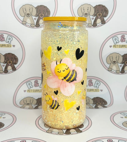 Cute Bee 16oz Snowglobe Tumbler