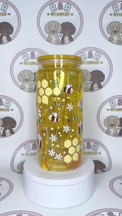 Honey Drip Bee 16oz Libbey Tumbler