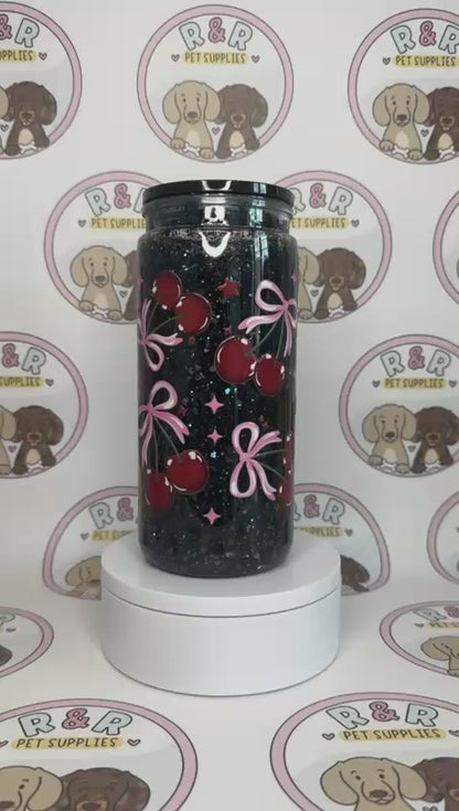 Black Cherry Fast Flow 16oz Snowglobe Tumbler