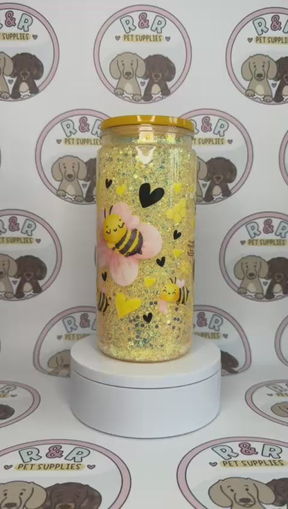 Cute Bee 16oz Snowglobe Tumbler