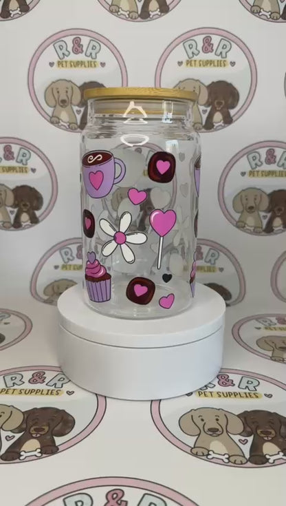 Sweet Treats 16oz Beer Can Style Glass Tumbler 🧁